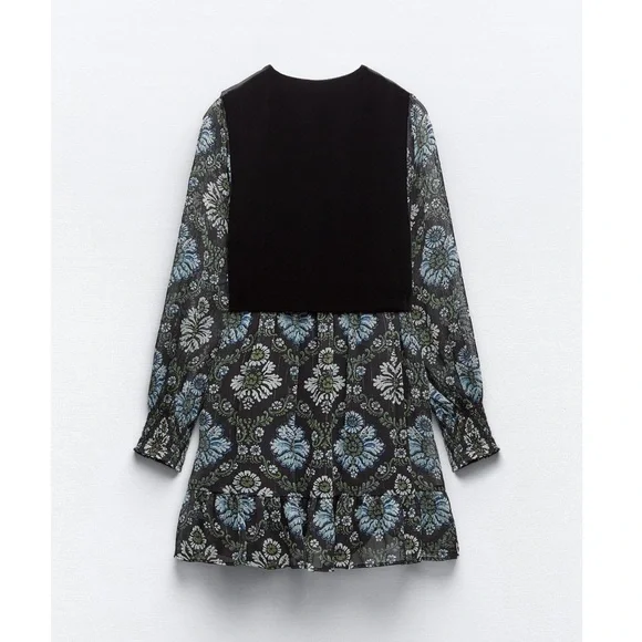 Zara PRINTED DRESS WITH VEST - Picture 3 of 8